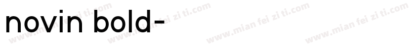 novin bold字体转换